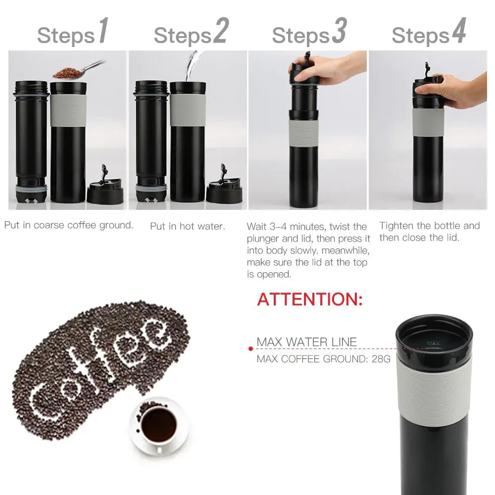 American French Press Portable Coffee and Tea Maker