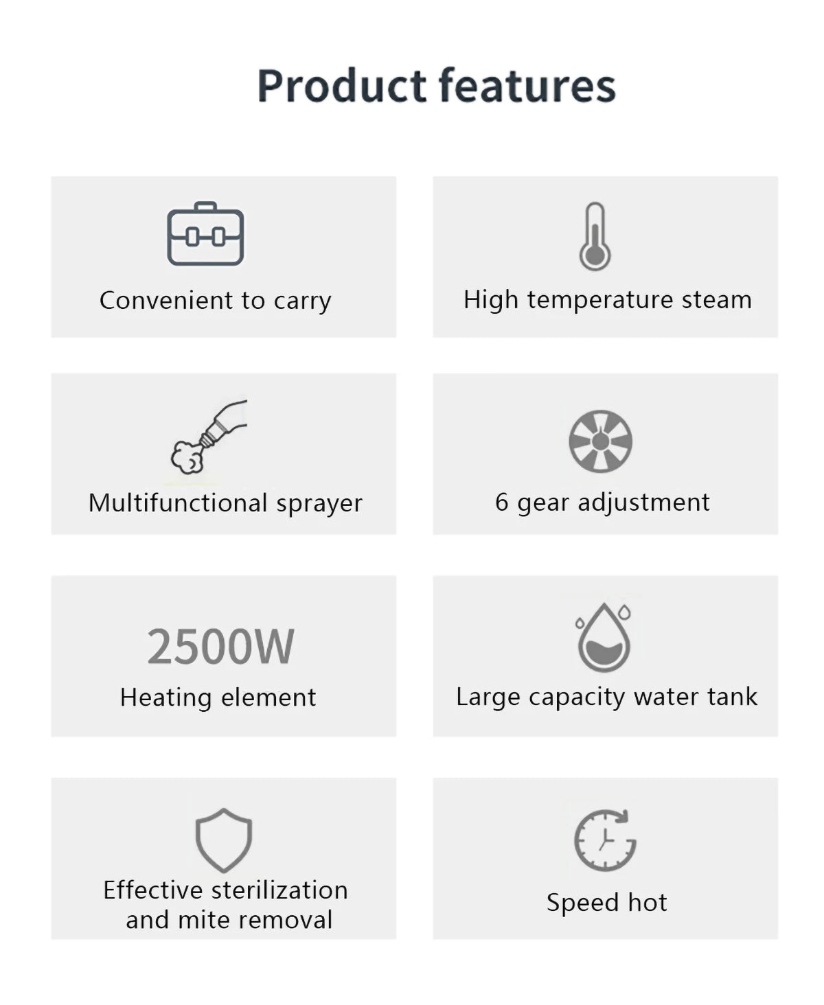 2500W High Pressure High Temperature Steam Cleaners Air Conditioning Kitchen Hood Car Steaming Cleaner 220V 110V ( Water Tank)