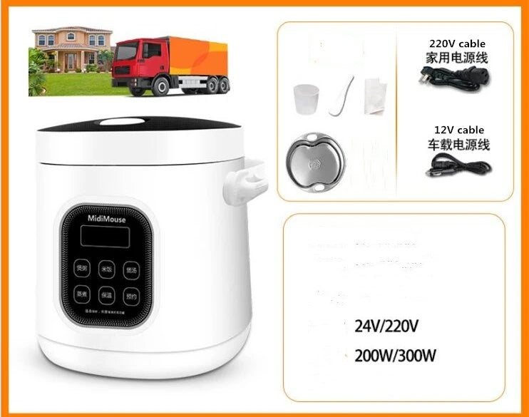 Rice Cooker Used in Car and Home 12v to 220v or Truck and Home 24v to 220V or Car and Truck 12v to 24v