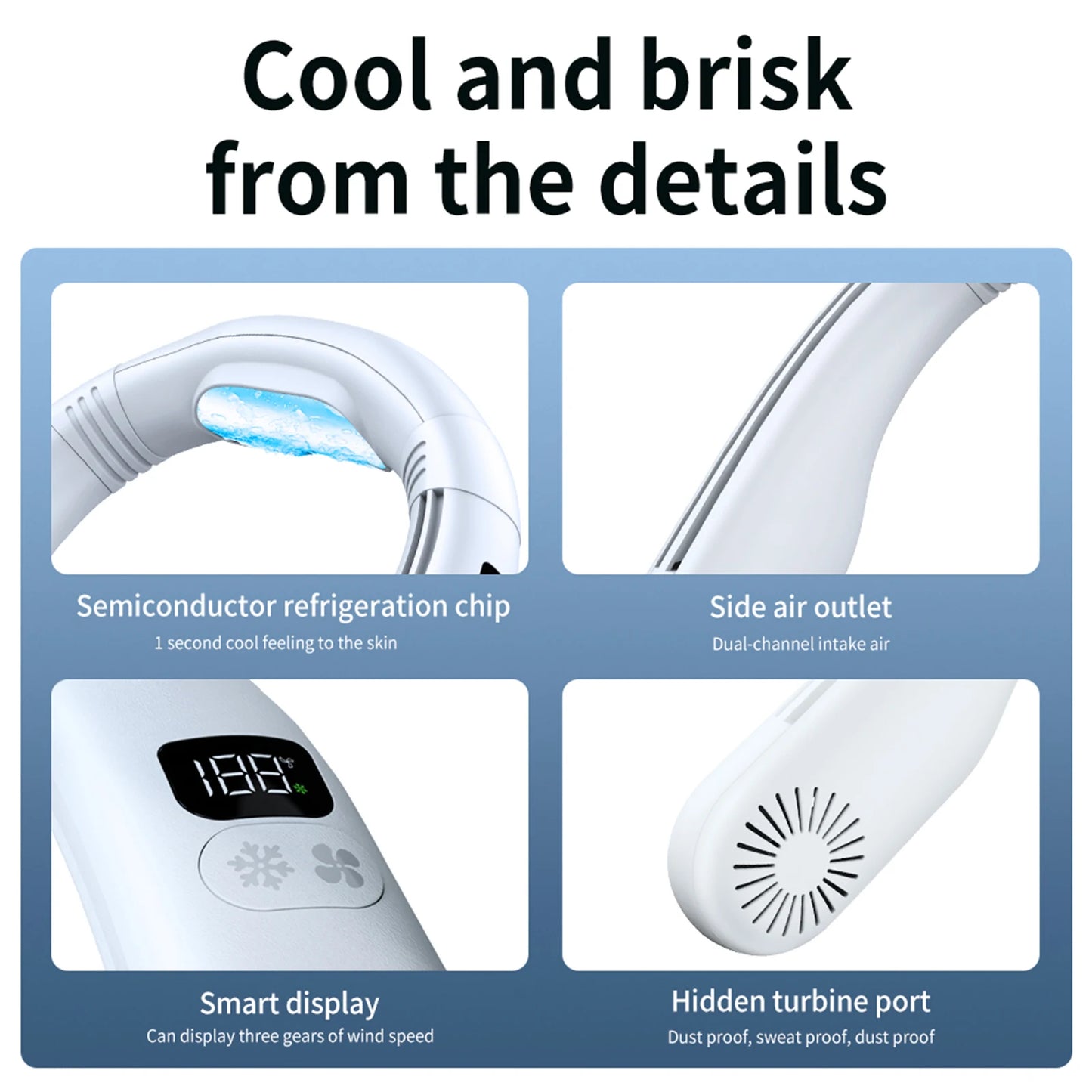 2023 Neck Fan - Leafless Portable Air Conditioner