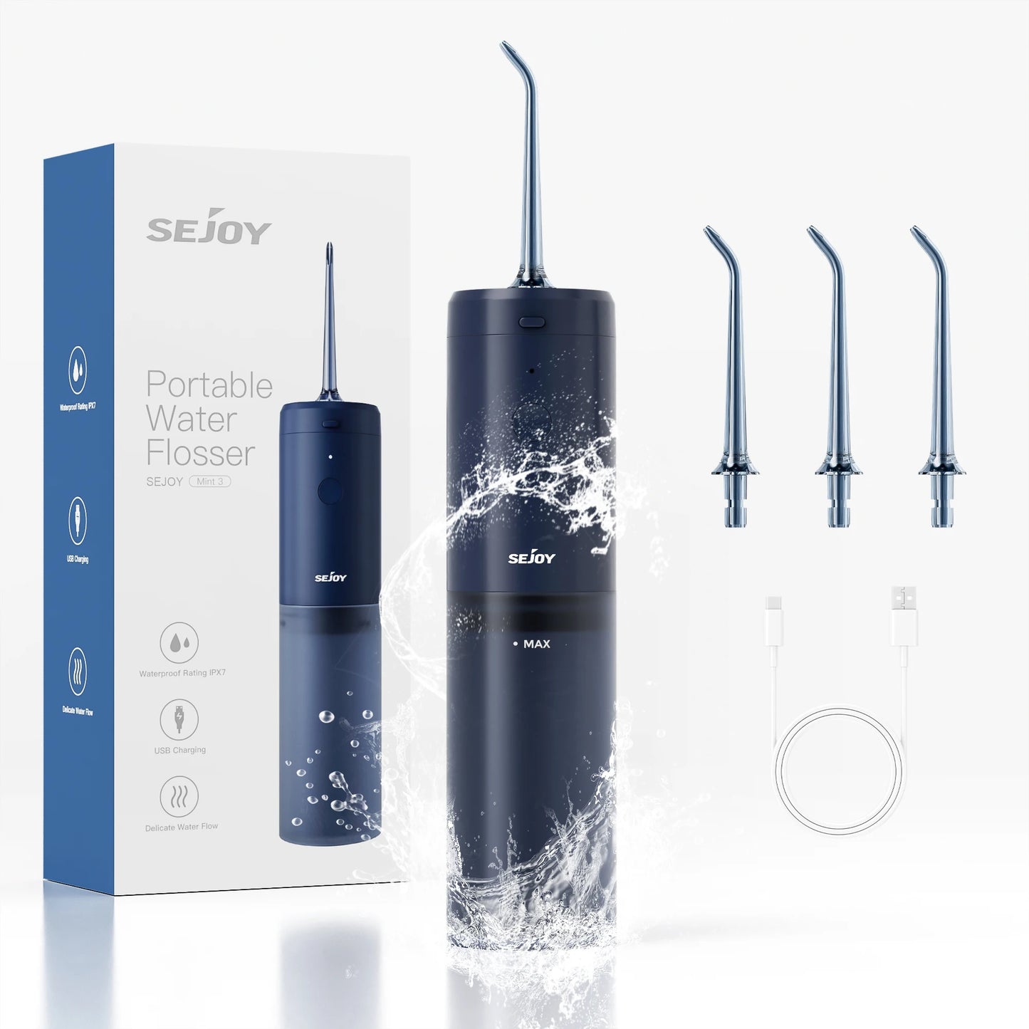 Sejoy Irrigator Dental Mouth Washing Machine Travel Portable Water Flosser Teeth Whitening IPX7 Waterproof Teeth Cleaning Tools