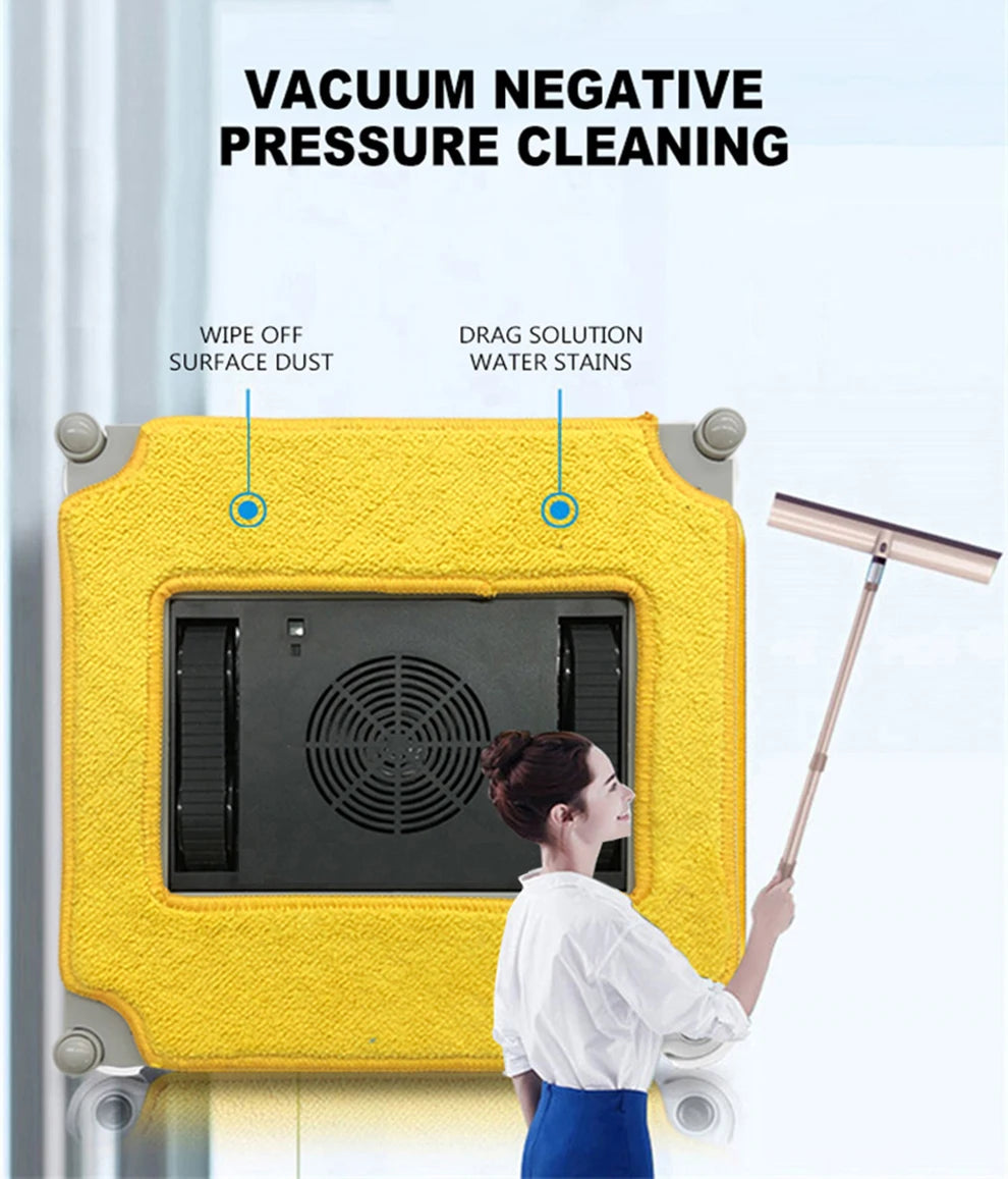 Purerobo Square Ultrathin Window Cleaning Robot With Water Spray Automatic Washing Window Glass Mirror Tile Cleaner APP Control