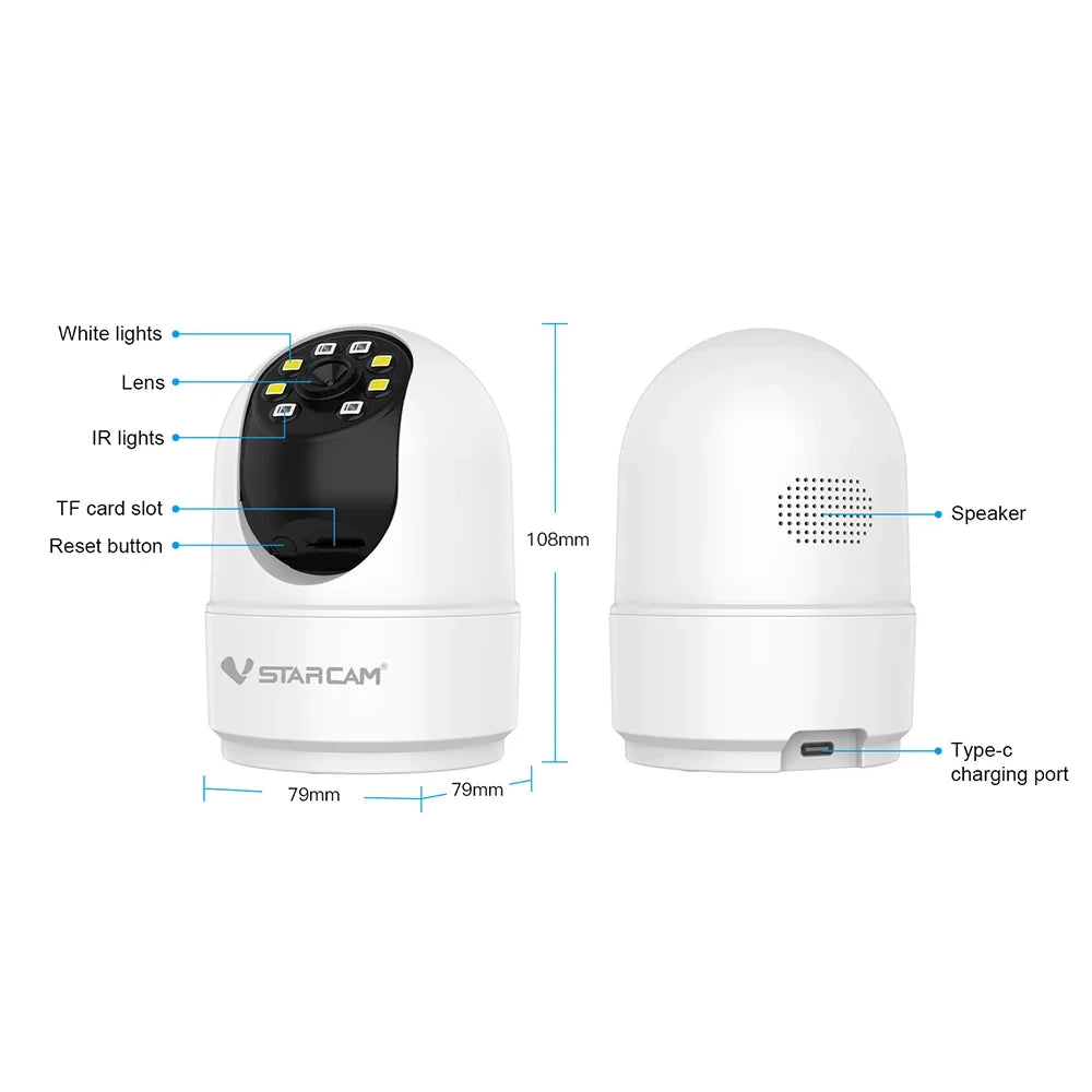 Vstarcam 5MP HD Smart PT Camera 2.4GHz WiFi Security Protection Indoor Video Surveillance Human Tracking Smart Home Pet Cam