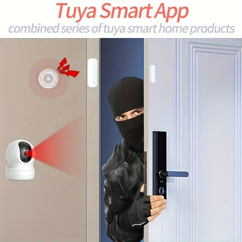 1-3pcs ZigBee Door Sensor Smart Home Window Entry Detector Tuya Smart Home Alarm System Voice Control Magnetic Security Sensor