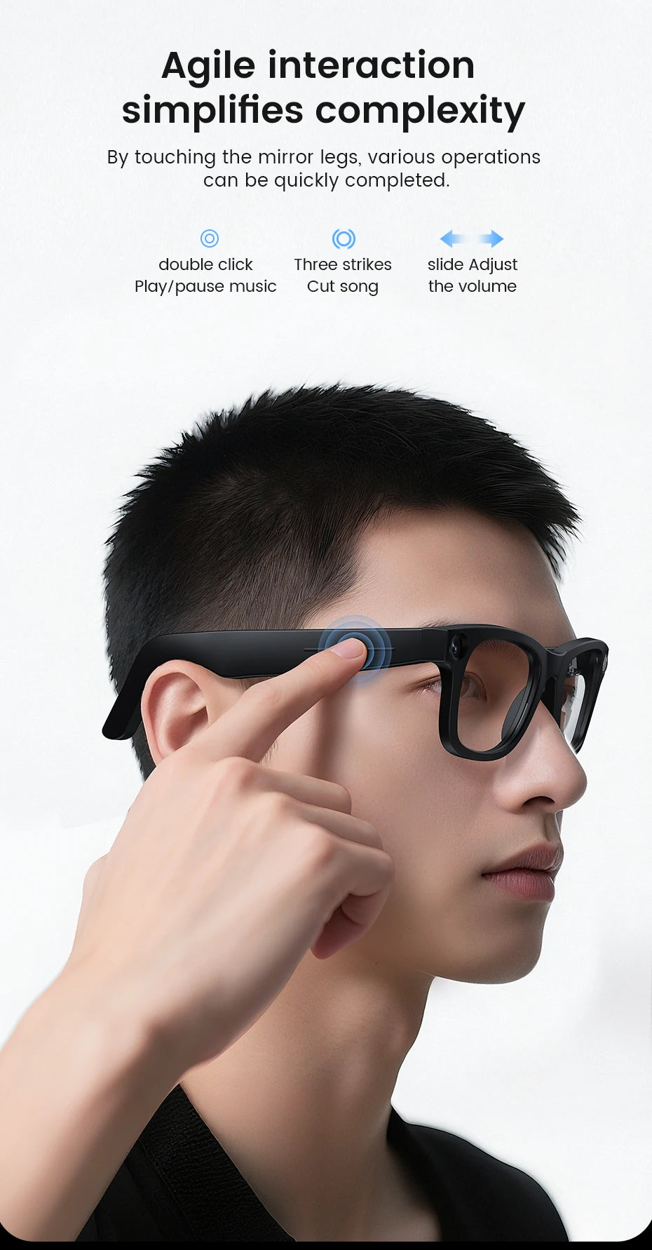 LIGE New 800W Pixels Camera AI smart glasses 32GB Memory 1080P Video Shoot Wireless Transmission AI Translation Smart Sunglasses
