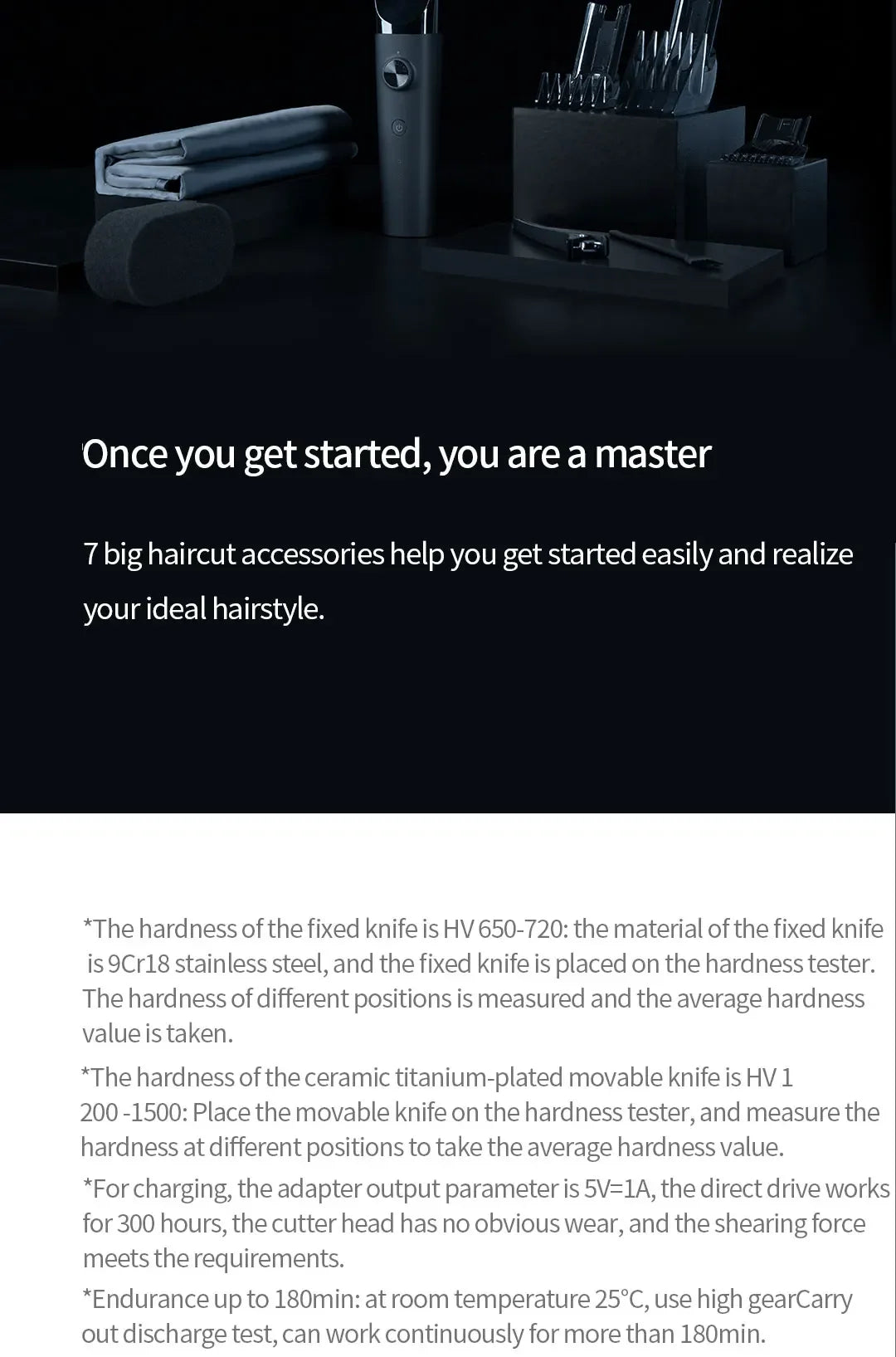 2024 Xiaomi Mijia Hair Clipper Wireless Hair Cutting Trimmer Barber Cutter Titanium Alloy Blade Trimer for Men Electric Shaver