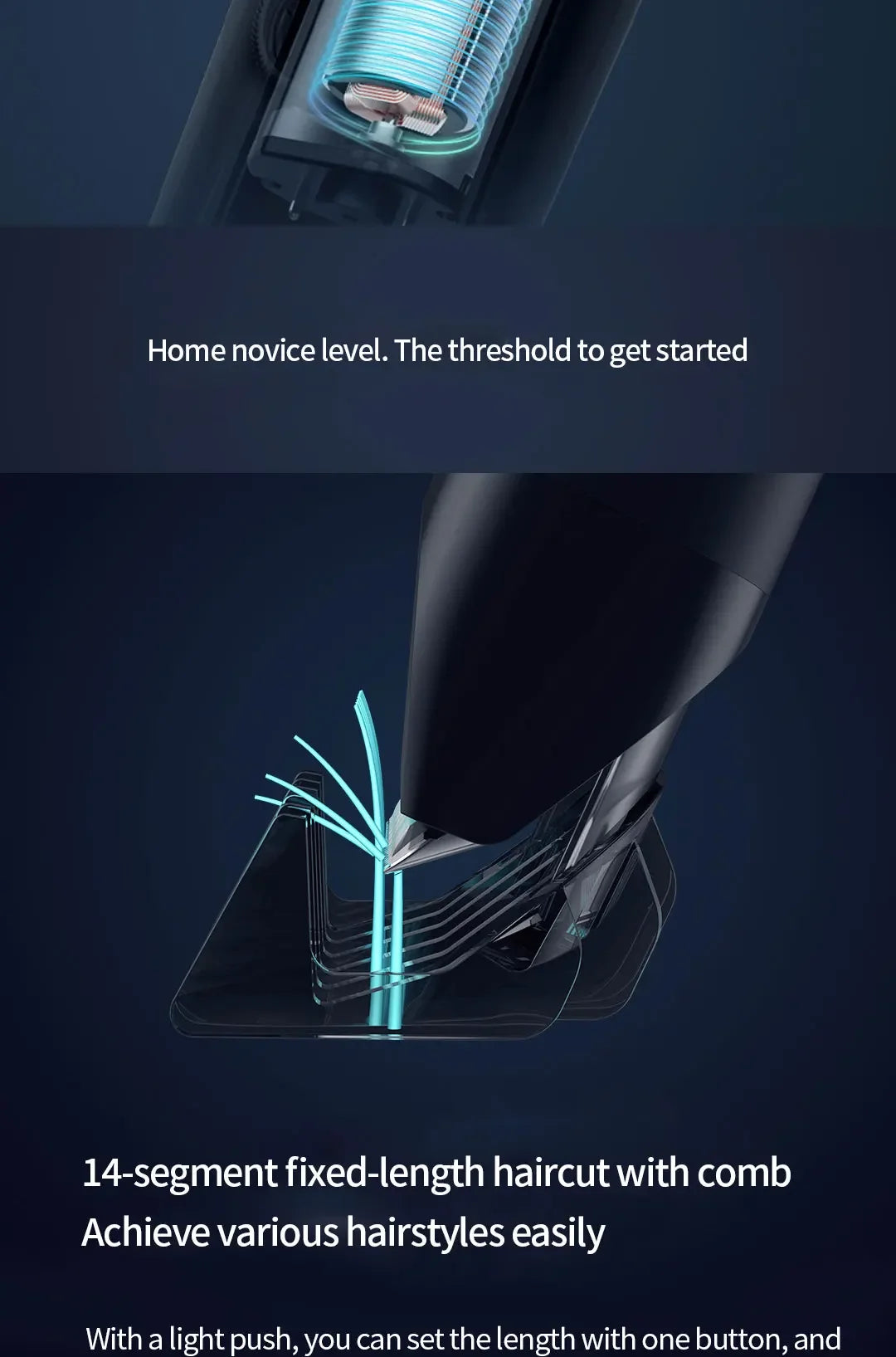 2024 Xiaomi Mijia Hair Clipper Wireless Hair Cutting Trimmer Barber Cutter Titanium Alloy Blade Trimer for Men Electric Shaver
