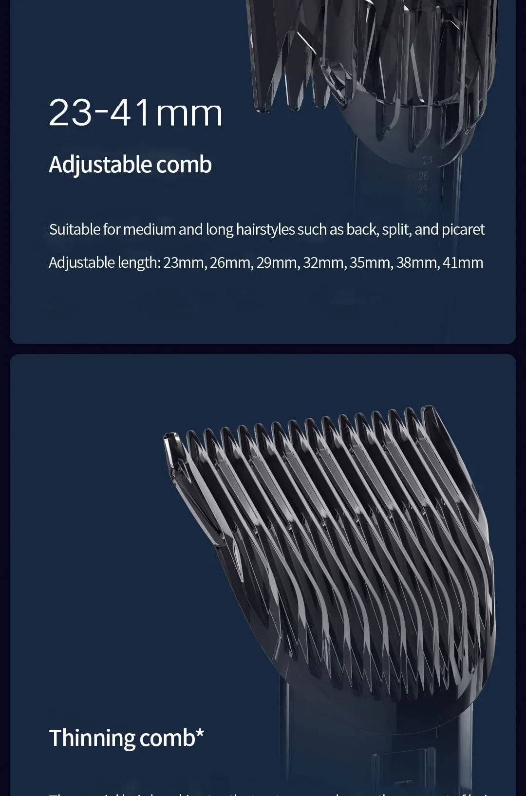 2024 Xiaomi Mijia Hair Clipper Wireless Hair Cutting Trimmer Barber Cutter Titanium Alloy Blade Trimer for Men Electric Shaver