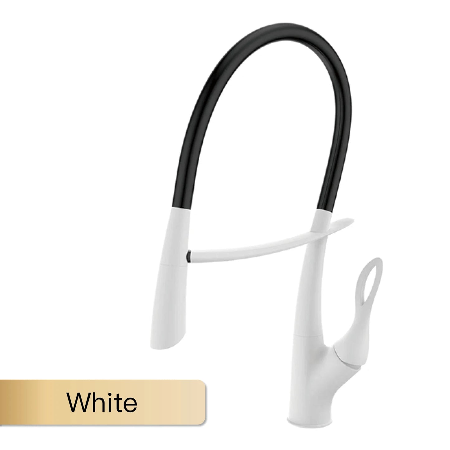 Modern luxury black brass kitchen faucet Pull-Out magnetic suction design Single handle hot & cold water 2 function sink Mixer