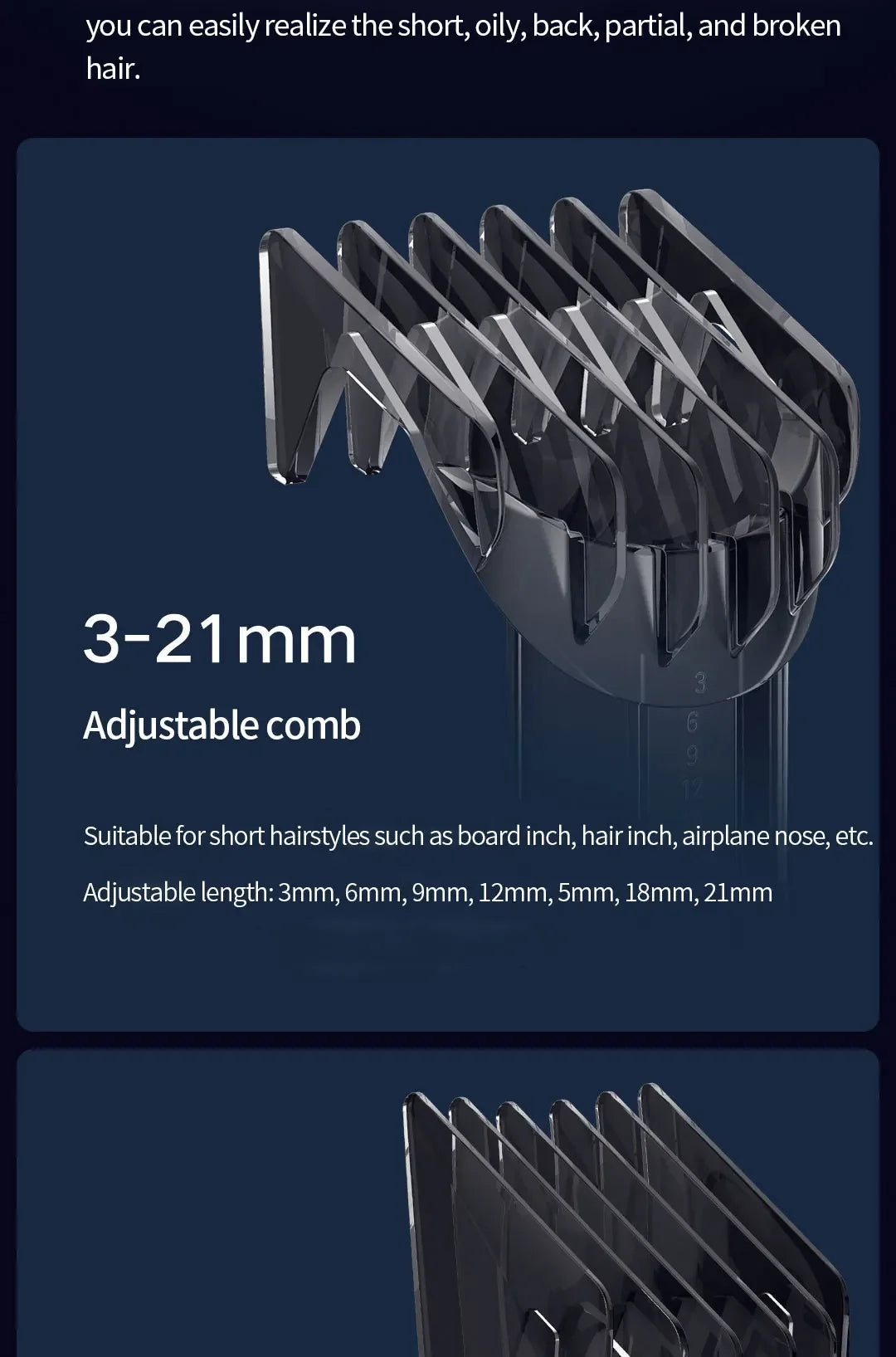 2024 Xiaomi Mijia Hair Clipper Wireless Hair Cutting Trimmer Barber Cutter Titanium Alloy Blade Trimer for Men Electric Shaver