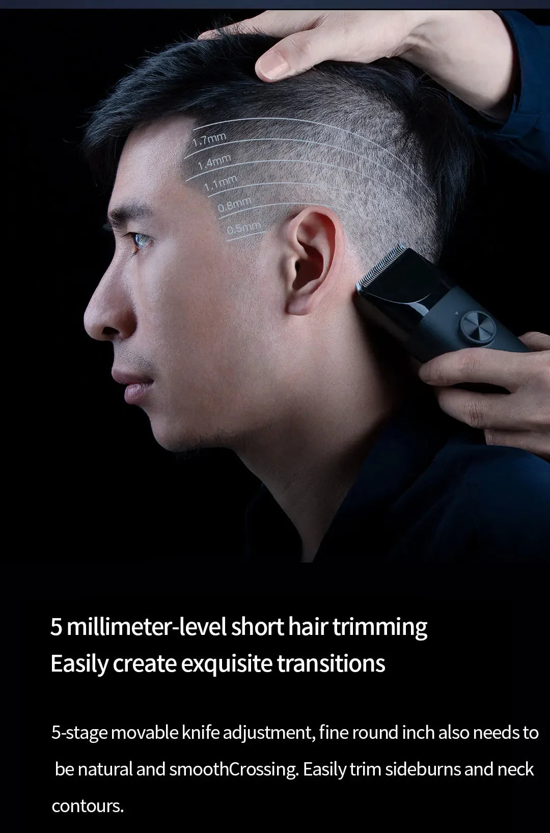 2024 Xiaomi Mijia Hair Clipper Wireless Hair Cutting Trimmer Barber Cutter Titanium Alloy Blade Trimer for Men Electric Shaver