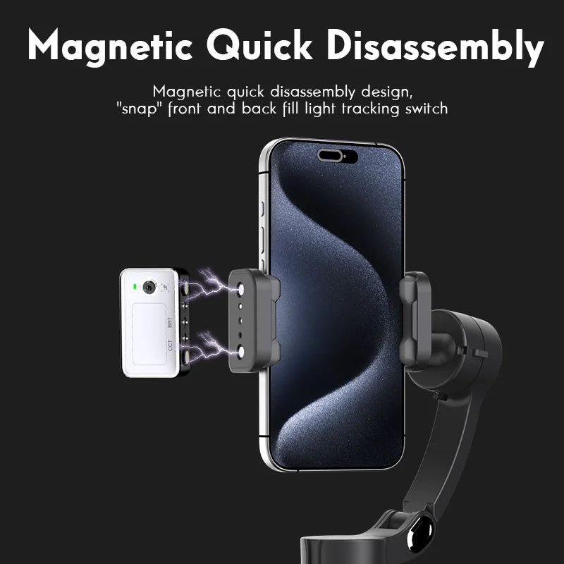 3-Axis Handheld Gimbal Smartphone Stabilizer Ai Face Tracking Remote Control Foldable Holder Smart Gimbal For Iphone Travel Vlog