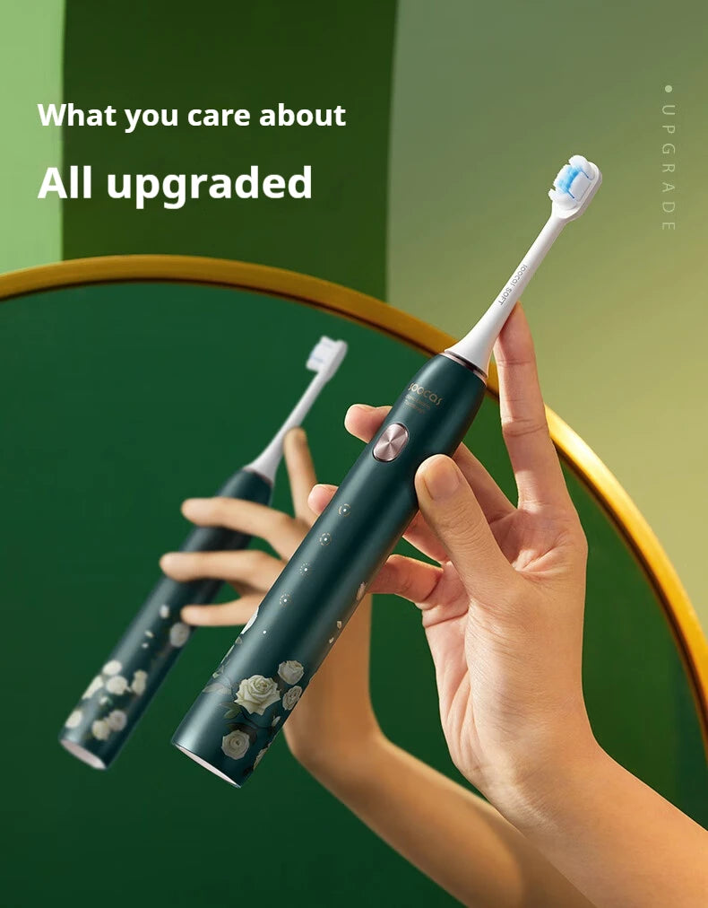 SOOCAS X3S White Rose Adult Smart Sonic Electric Toothbrush IPX7 Waterproof Ultrasonic Tooth Brush Upgraded 180 days life
