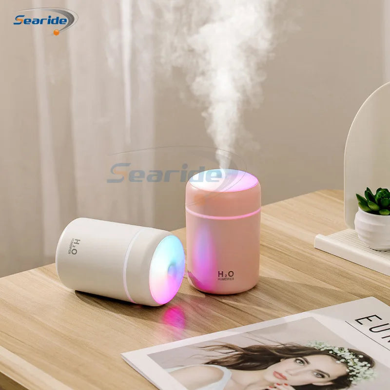 300ml Air Humidifier Portable Mini USB Aroma Diffuser Essential Oils Cool Mist for Bedroom Home Bedroom Car Purifier Humificador