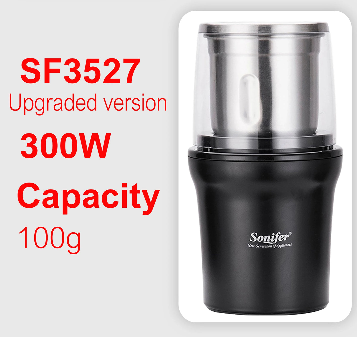 Electric Coffee Grinder 200W Herb Nuts Grains Pepper Grass Tobacc Spice Flour Mill Cafe Beans Electric Grinder Machine Sonifer