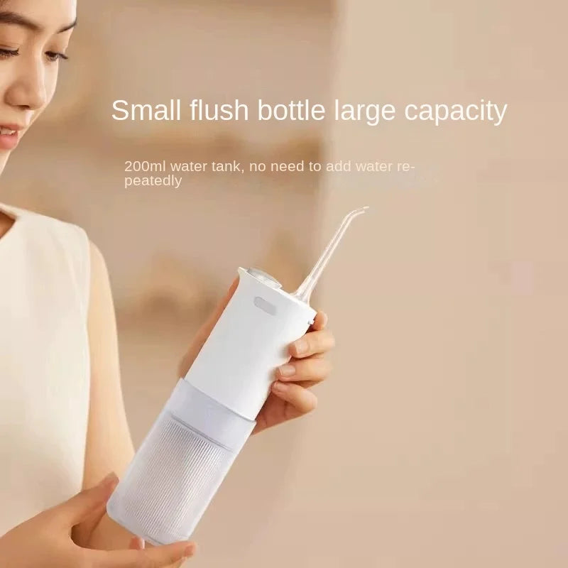 MIJIA Electric Oral Irrigator F400 Portable Water Pick Flosser Teeth Whitening Remove Dental Plaque 200ML pull-out Water Tank
