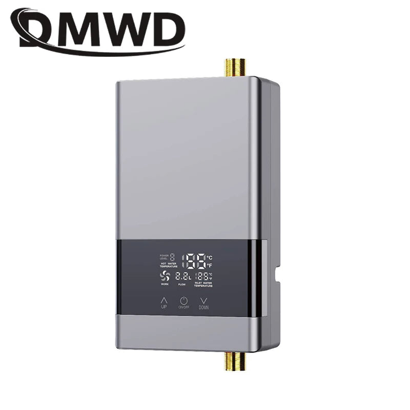 Remote Instantaneous Tankless Electric Hot Water Heater Kitchen Instant Heating Faucet Tap Bathroom Shower Temperature Setting