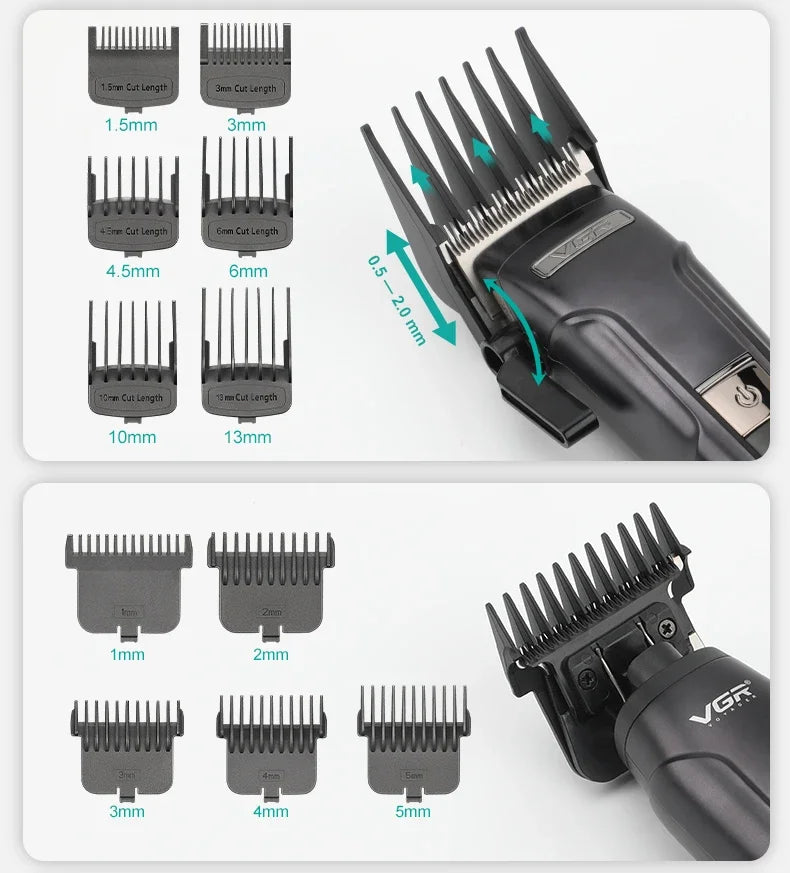 VGR Hair Trimmer Electric Shaver Professional Barber Clippers Beard Trimmer Hair Cutting Machine Haircut Trimmer for Men V-694