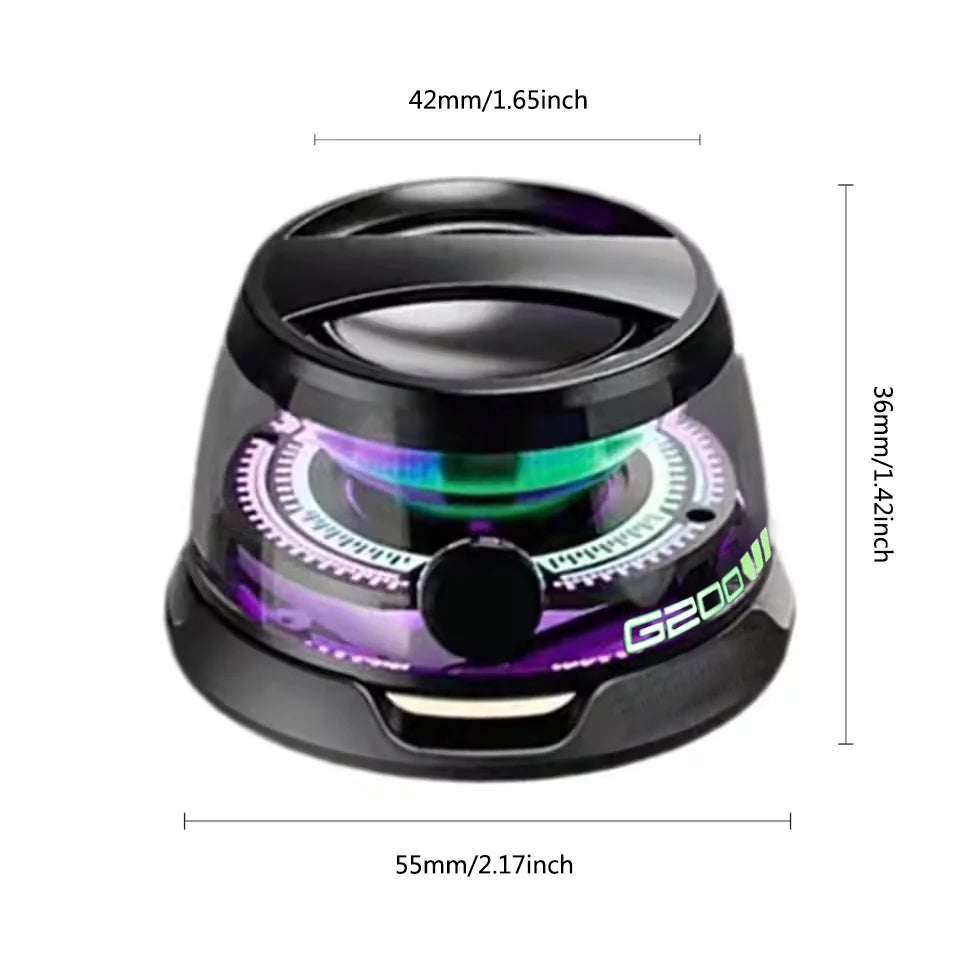 G200 Portable Wireless Bluetooth Speaker Mini Magnetic RGB Lights Cell Phone Stand Design Compatible iPhone/Xiaomi