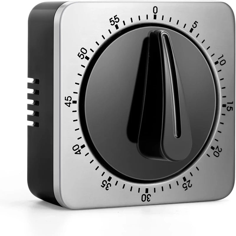 Kitchen Timers for Cooking, Chef Cooking Timer Clock Desk Timer - Magnetic Backing Stainless Steel Body - Countdown Reminder