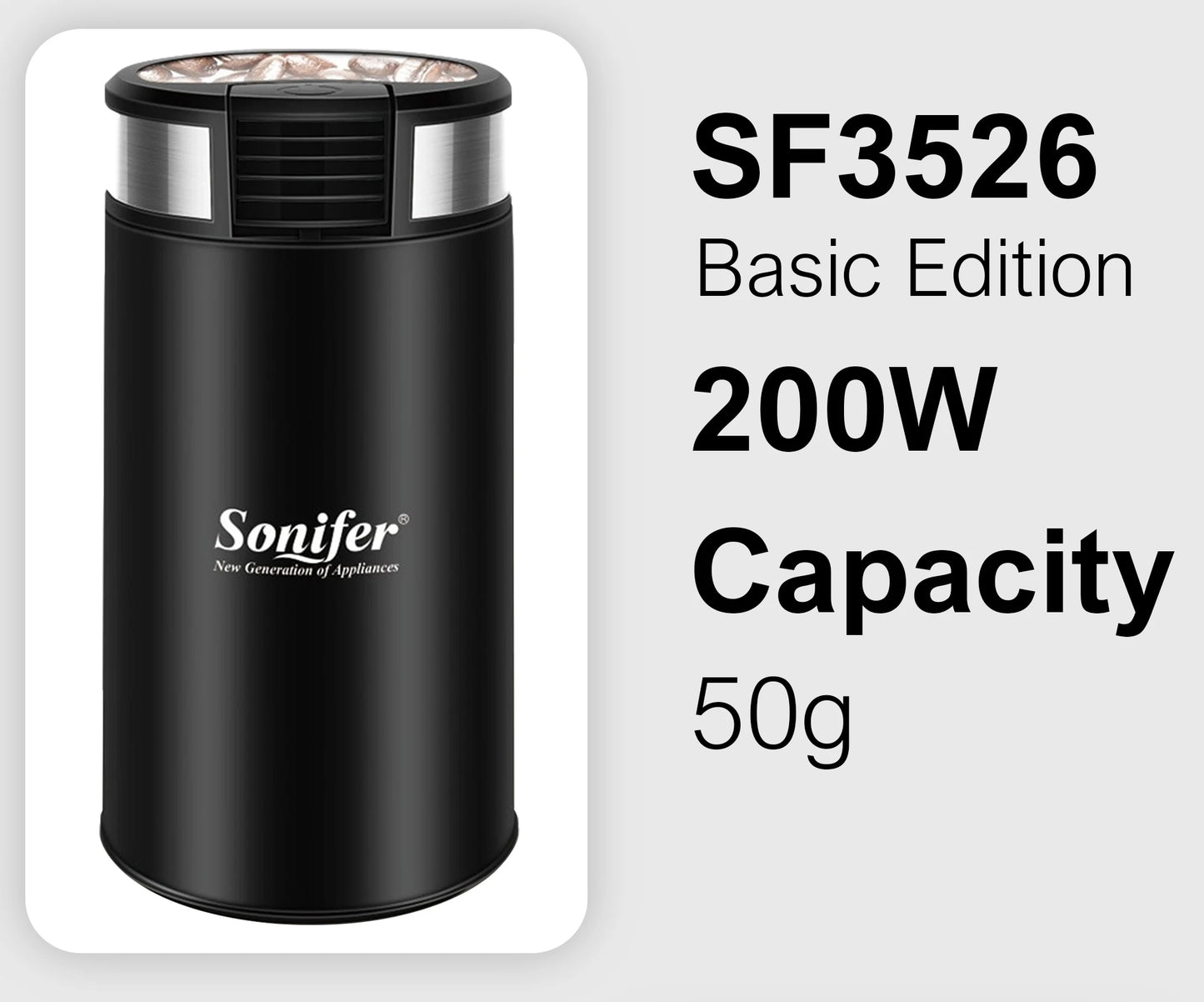 Electric Coffee Grinder 200W Herb Nuts Grains Pepper Grass Tobacc Spice Flour Mill Cafe Beans Electric Grinder Machine Sonifer