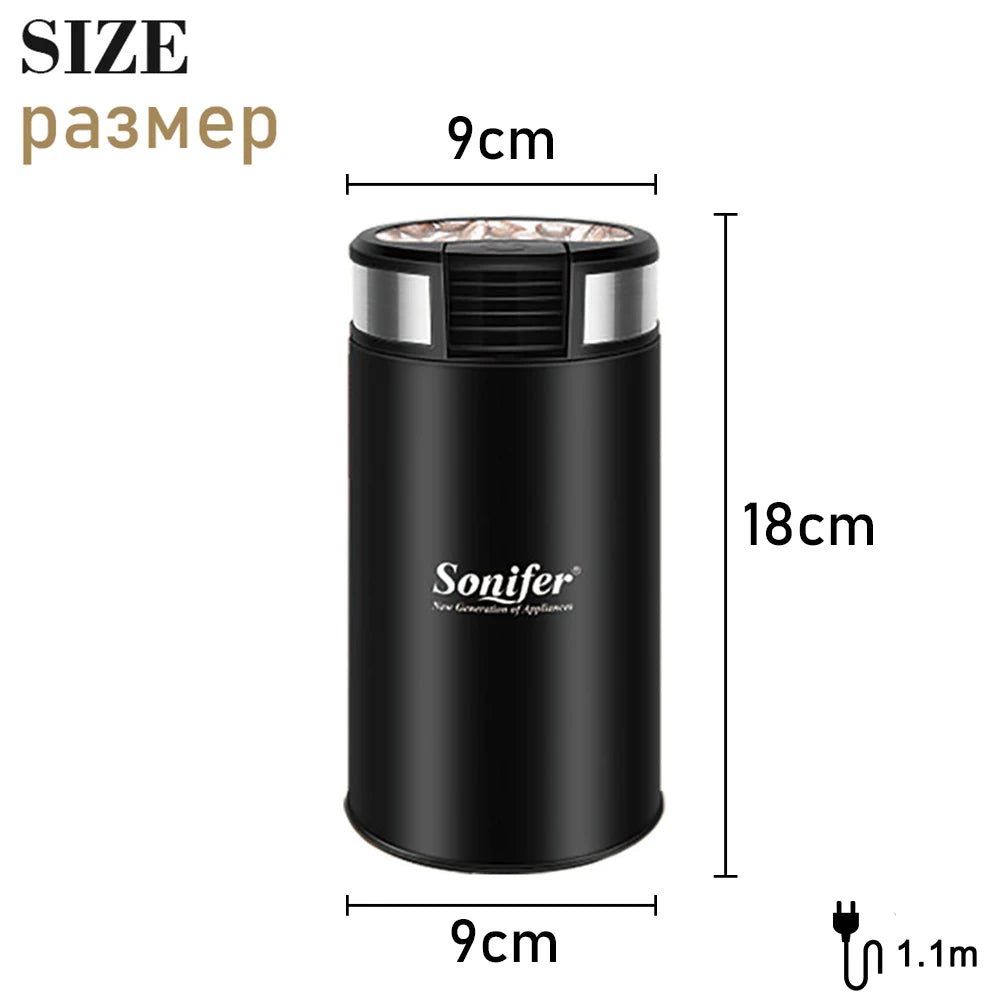 Electric Coffee Grinder 200W Herb Nuts Grains Pepper Grass Tobacc Spice Flour Mill Cafe Beans Electric Grinder Machine Sonifer