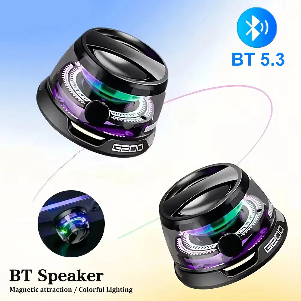 Multifunctional Bluetooth 5.3 Speaker Mini Speaker Portable Magnetic Speaker with RGB Color Light and Phone Holder for ios 2025