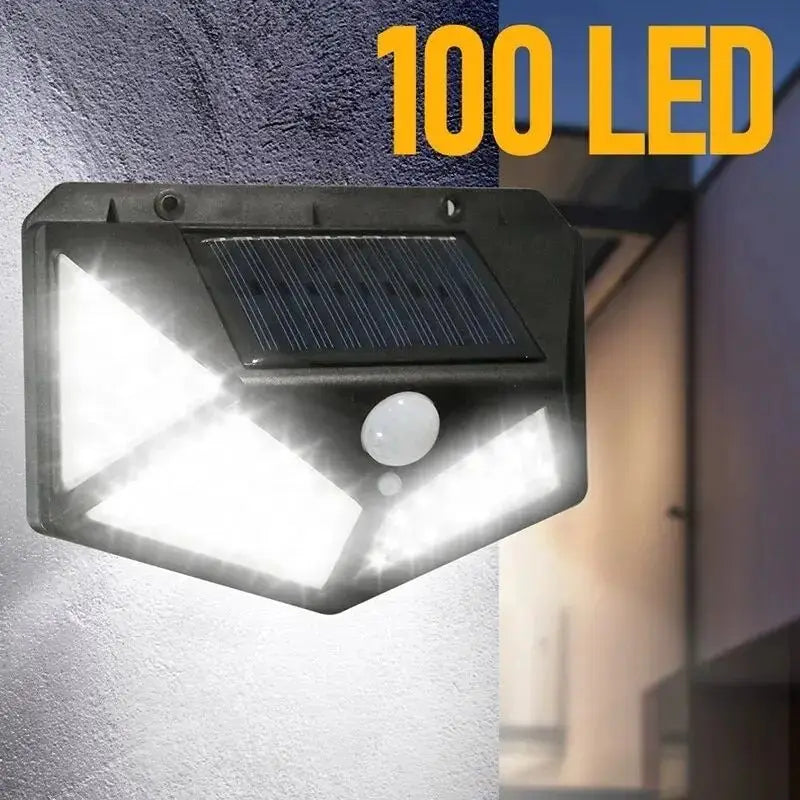 1/2/4/6 قطع 100 مصباح حائط LED خارجي يعمل بالطاقة الشمسية ومستشعر حركة PIR يعمل بالطاقة الشمسية وضوء الشمس في الشارع لتزيين الحديقة