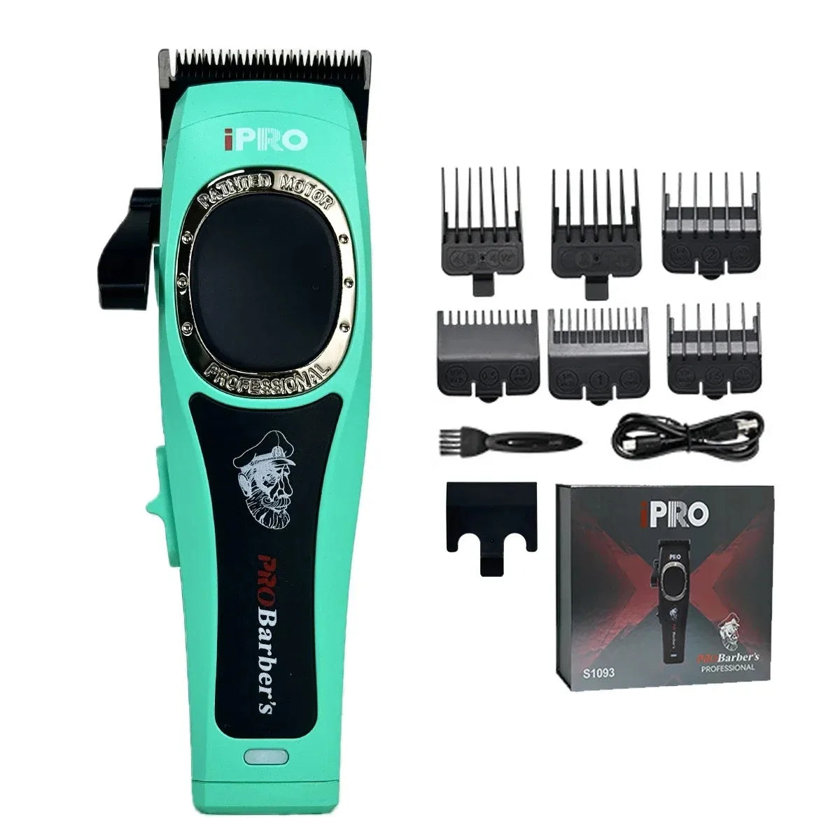 Professional Electric Hair Clipper S1093 Hair Trimmer 7500RPM High Speed Motor DLC Blade 2600mAh Barber Shop Silent Hair Machine