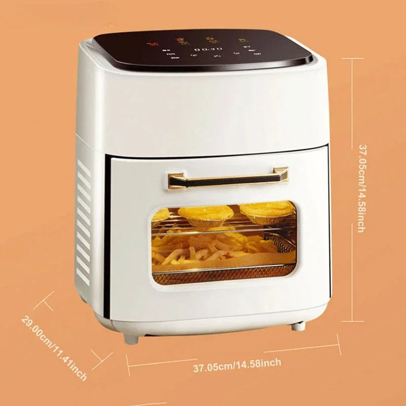 15L Large Electric Air Fryer, Smart Household Oven,Multi-function Convection Oven Deep Fryer Without Oil, 6 Cooking Modes