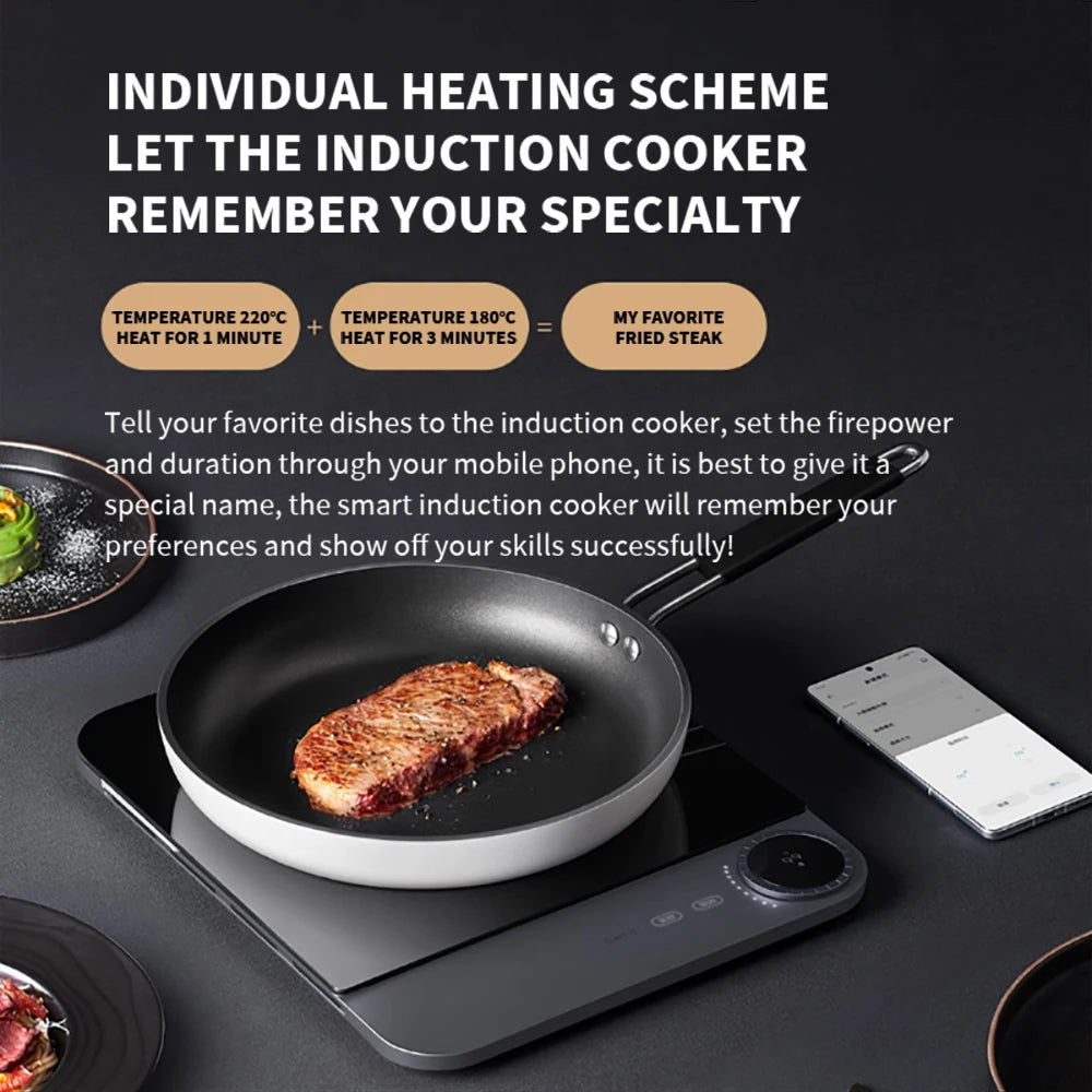 XIAOMI Mijia Ultra-Thin Induction Cooker 2100W Smart Home Induction Cooker 23mm ultra-thin Induction Cooker Connect to Mijia APP