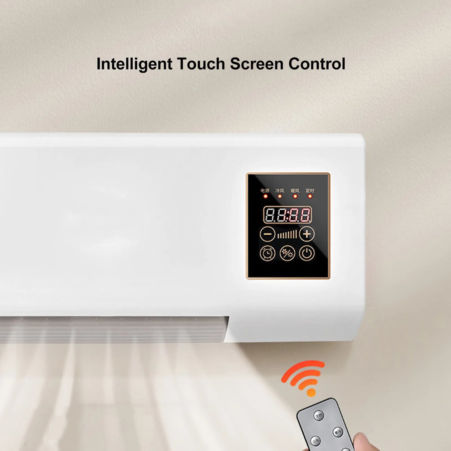 Small Conditioner Heater Portable Wall Mounted Conditioning Hot Fan for Bathroom Bedroom EU Plug 220V