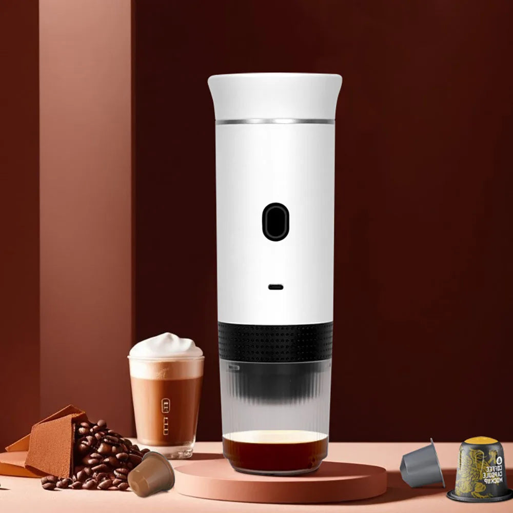 3-in-1 Capsule Powder Coffee Machine Wireless Electric Portable Espresso Machine Suitable for Car and Home Camping Coffee Machin