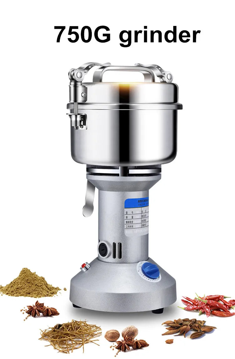 150G Grains Spices Cereals Coffee Dry Food Grinder Machine Gristmill Home Beans Espresso Electric Medicine Powder Crusher 1200W