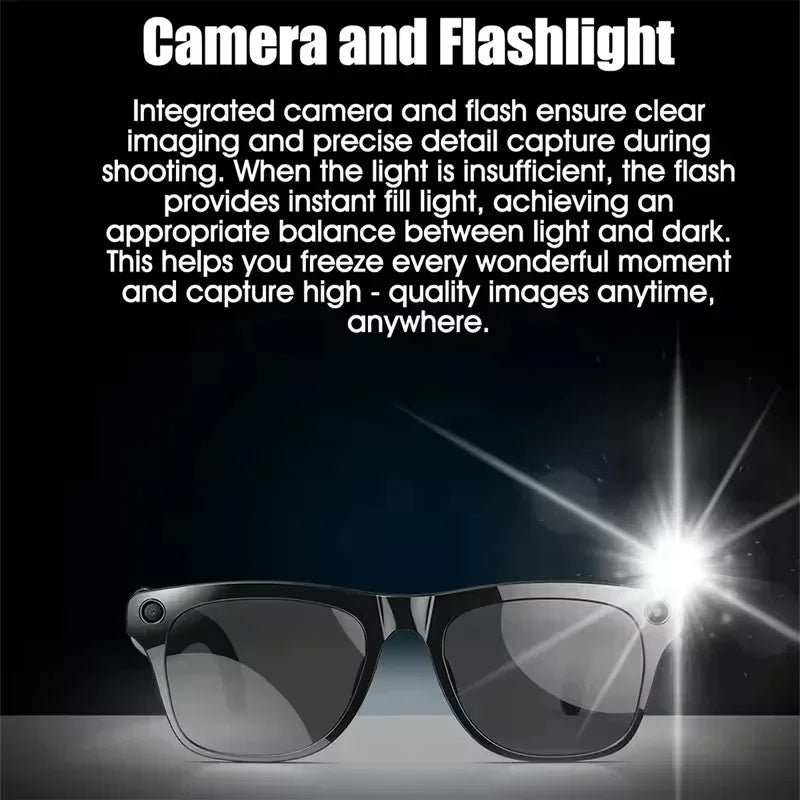 6K HD AI Smart Glasses Chat 260Mah Battery Voice Assistant Control GPT 100MP Camera Bluetooth Call Smart Glasses 2025 NEW