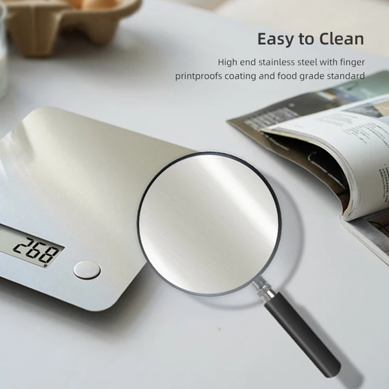 Smart Food Nutrition Scale Digital Kitchen Scale 5kg Stainless Steel Food Scale Digital Calories Measurements Food Weight Scales