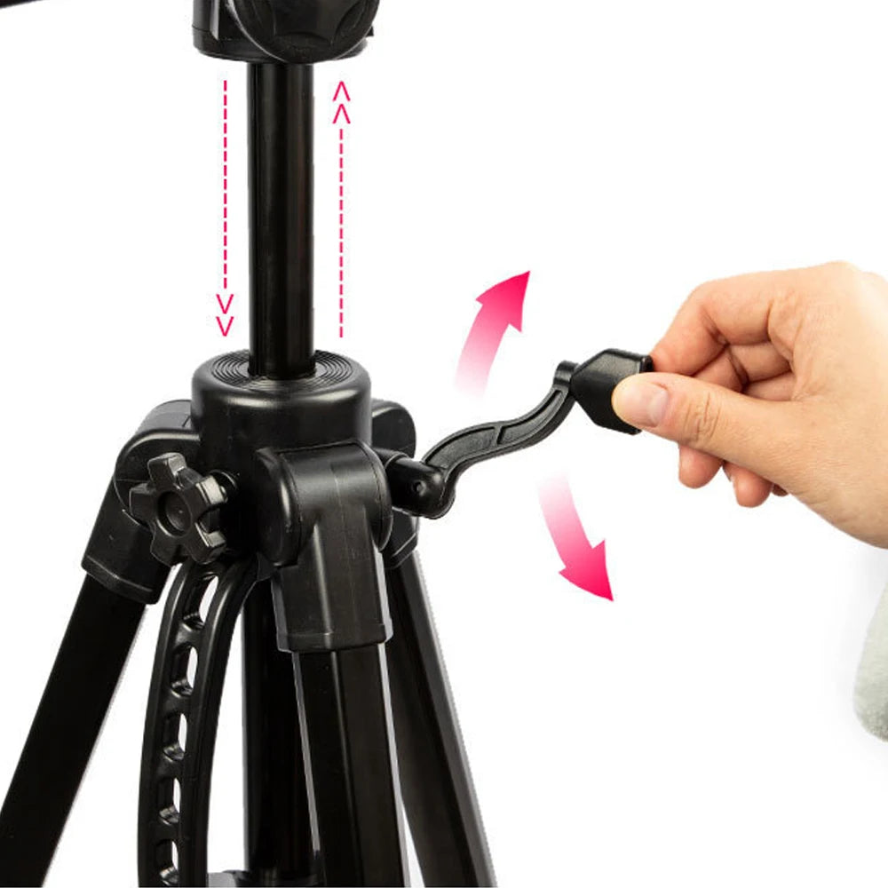 180cm Camera Tripod Travel Tripod with Quick Release Plate and Phone Holder Smartphone Video Tripod with 360° Panorama for Video
