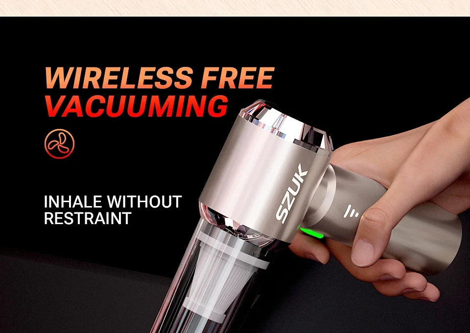 SZUK Mini Car Vacuum Cleaner 985000Pa Strong Suction Cleaning Machine Powerful Wireless Handheld Portable Vacuum Cleaner for Car