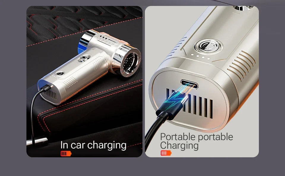 SZUK Mini Air Blower Brushless Motor Turbo Jet Fan Handheld Portable Dust Fan Turbofan air blower Powerful Car Vacuum Cleaner