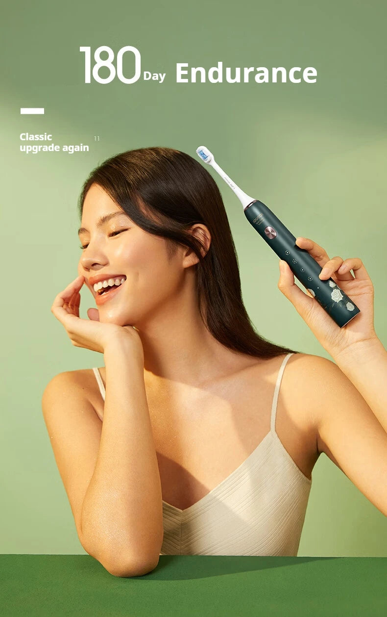 SOOCAS X3S White Rose Adult Smart Sonic Electric Toothbrush IPX7 Waterproof Ultrasonic Tooth Brush Upgraded 180 days life