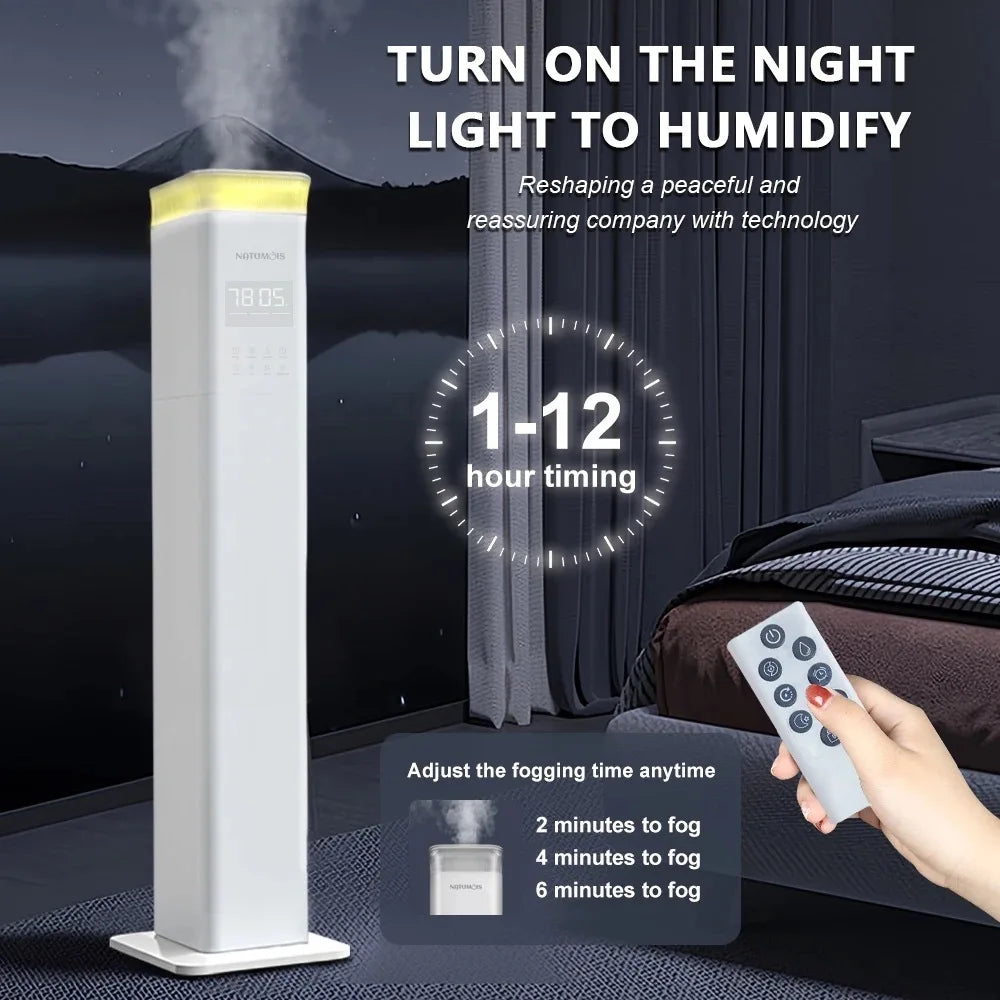 110-240V 13L Top-Fill Humidifier with Night Light,Ultra Quiet Cool Mist Diffuser for Home Bedroom Office Auto Shut-Off