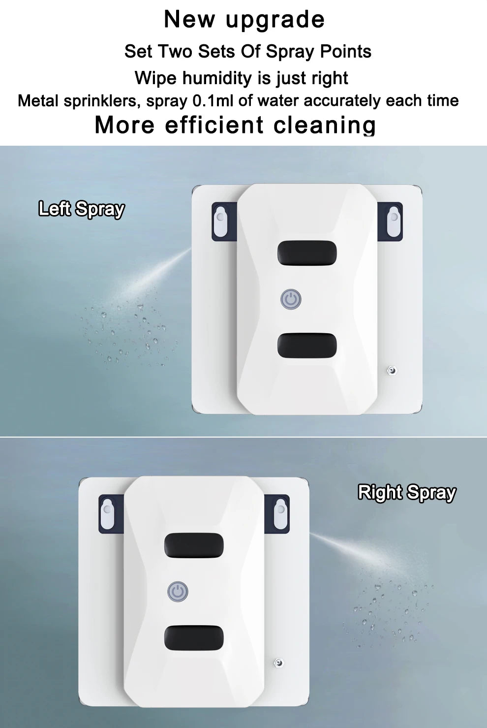 Purerobo Square Ultrathin Window Cleaning Robot With Water Spray Automatic Washing Window Glass Mirror Tile Cleaner APP Control