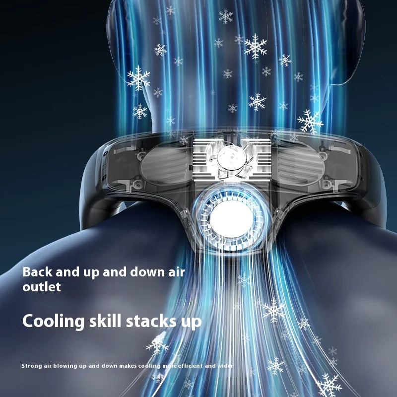 Portable Neckband Semiconductor Cooling High-Speed Fan – USB Rechargeable