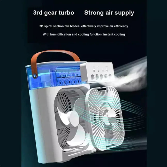 Portable 3-in-1 Air Cooler Fan & Humidifier
