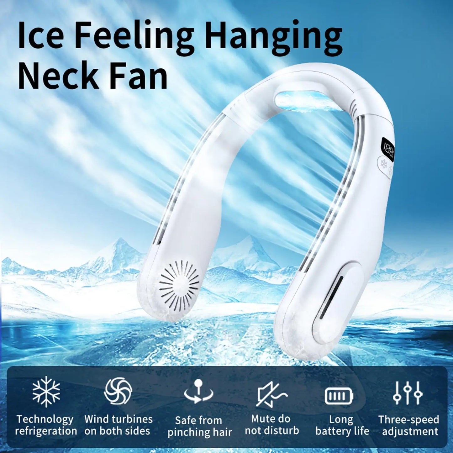 2023 Neck Fan - Leafless Portable Air Conditioner