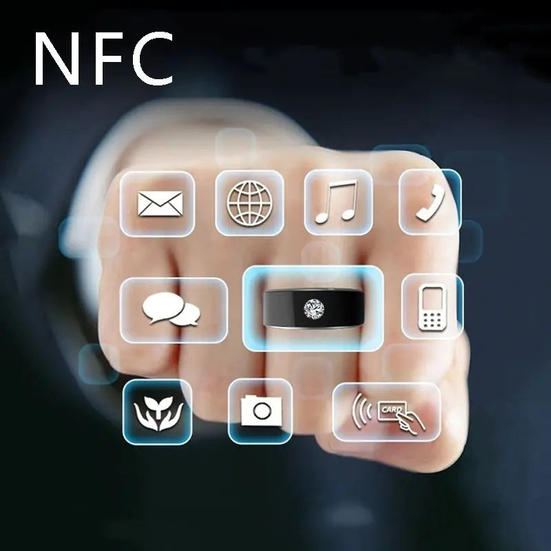 NFC Multifunctional Smart Ring with Diamond Design