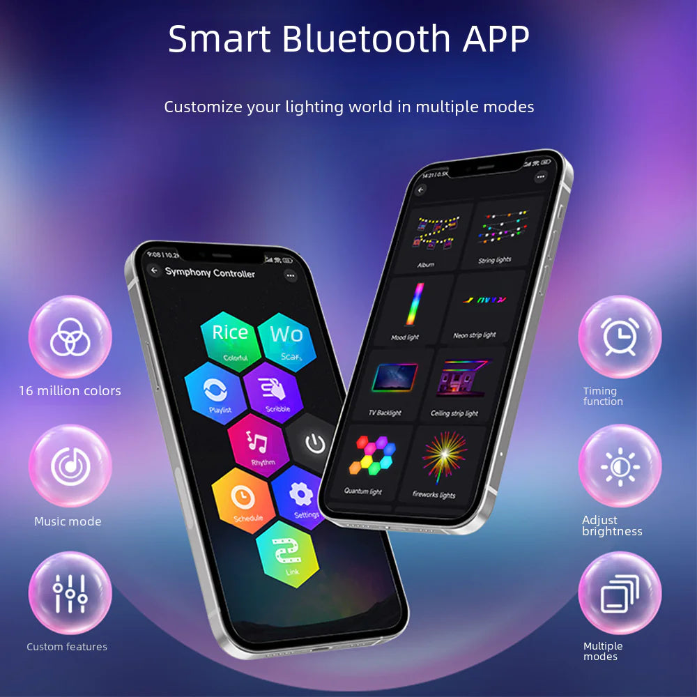 USB Bluetooth App & Infrared Remote Car Ambient Light