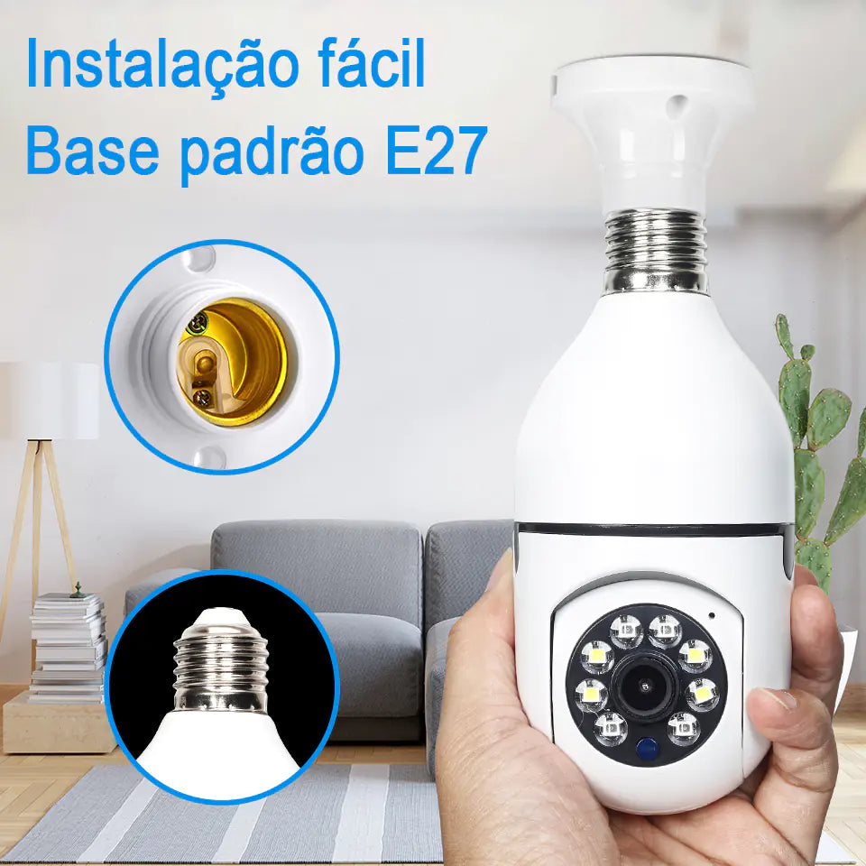 E27 Wireless Panoramic Bulb Camera with Night Vision