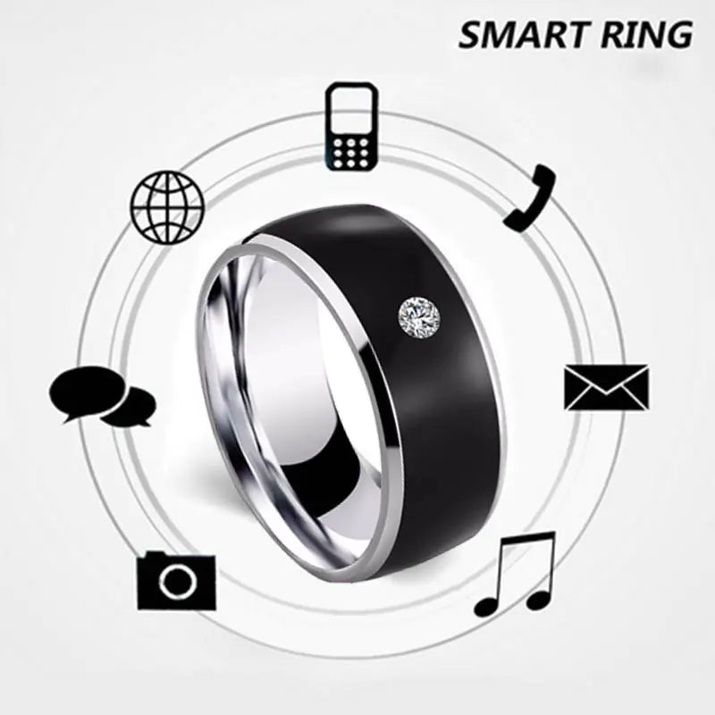NFC Multifunctional Smart Ring with Diamond Design