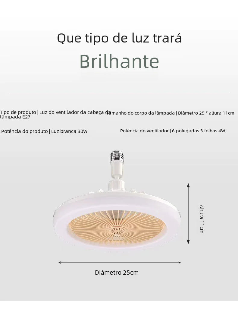 LED Ceiling Fan Light with Remote Control and Dimming